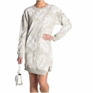 NWT Current / Elliott Tropical Print Sweater Dress With Cutout Breck Size 1